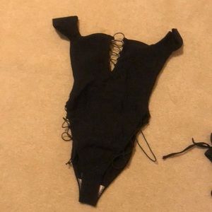 Black one piece size 2 bandage Bathing suit